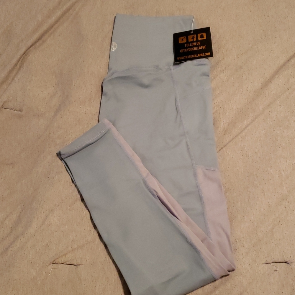 Til you collapse light blue leggings